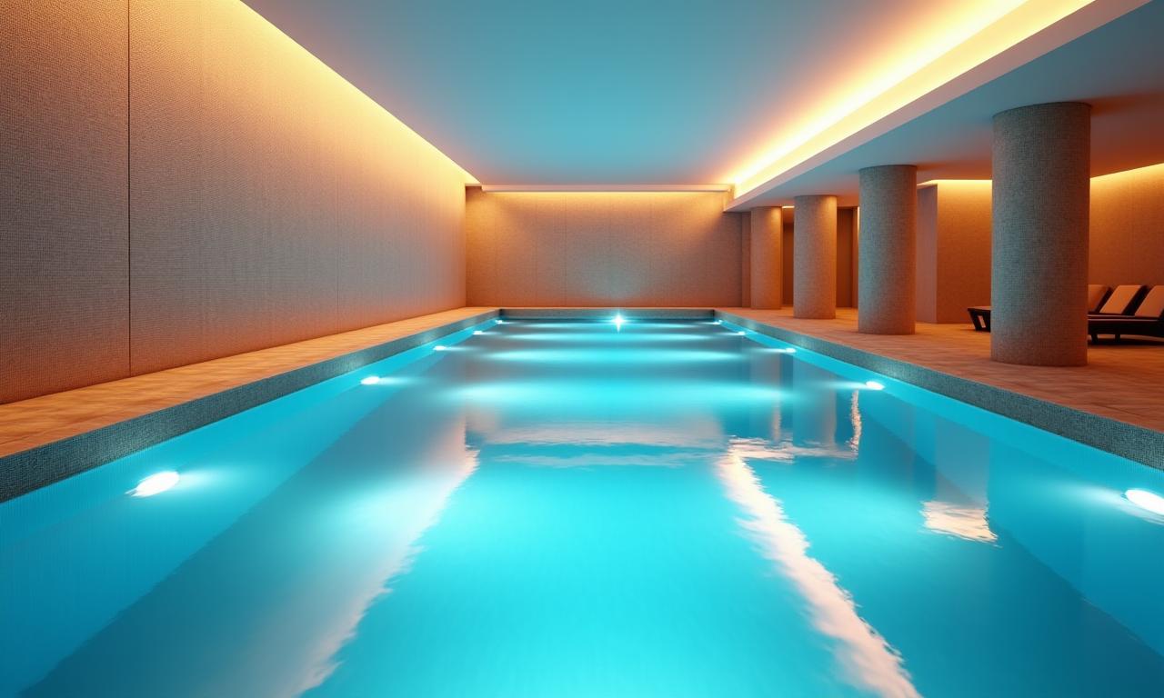 Piscina interior climatizada de 25 metros para natación y recuperación.